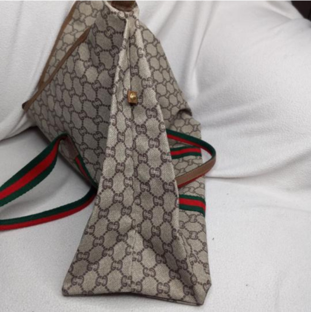 Authentic Vintage Gucci Plus GG Monogram Supreme Duffel Carry on Weekender Bag - Picture 5 of 9